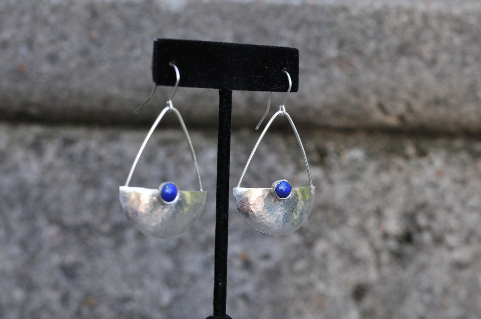 Thumbnail: Hedvig earrings, silver and Lapis Lazuli