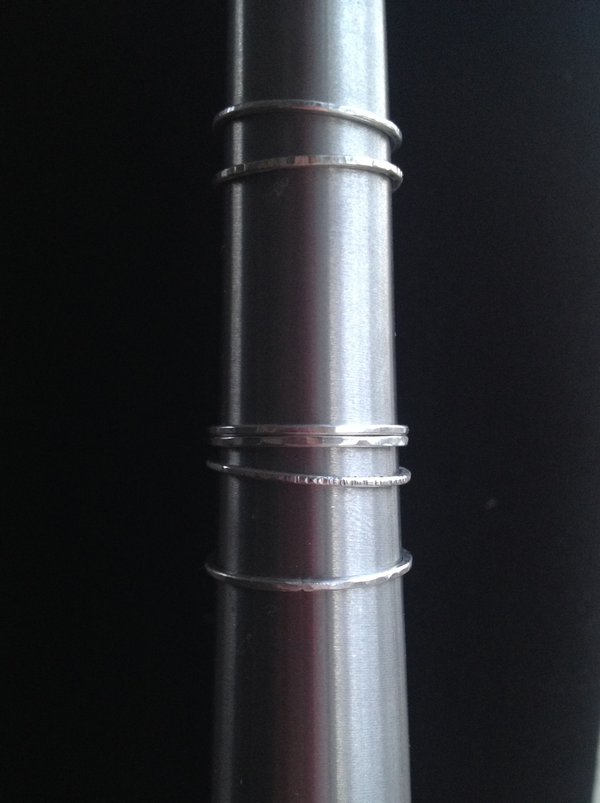 Tiny silverring, hamrad