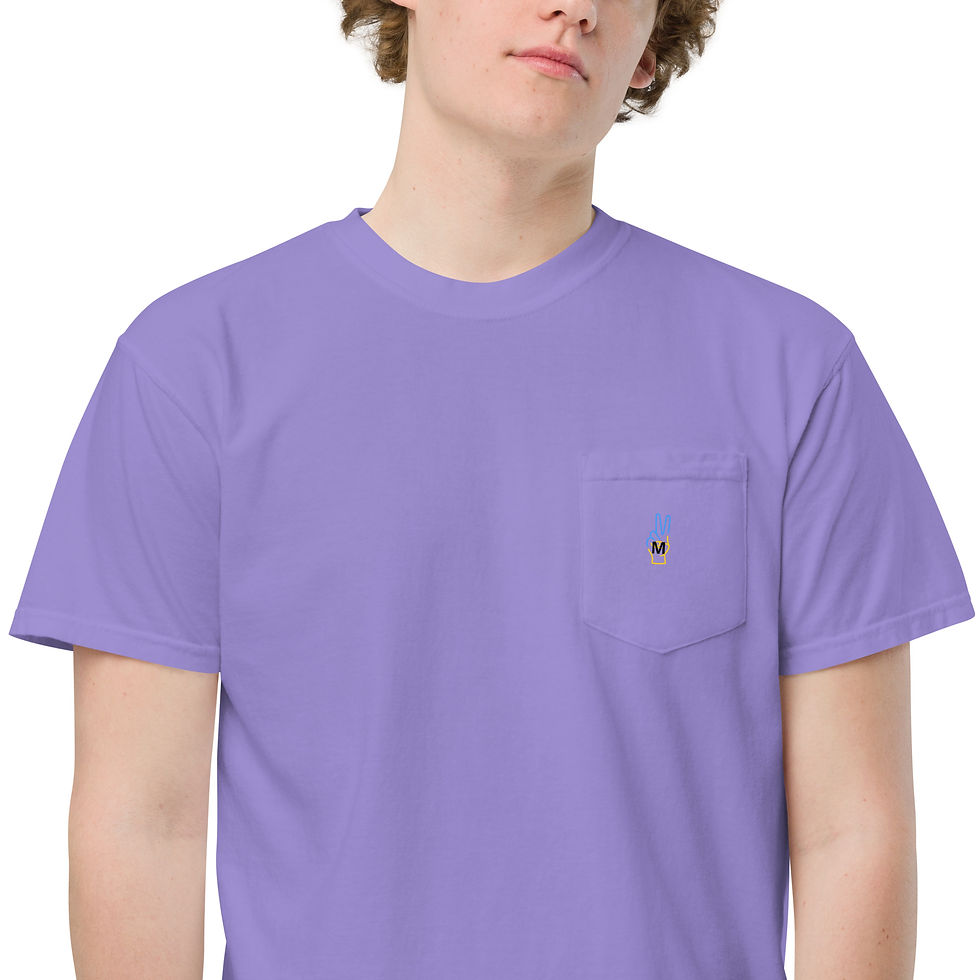 Miniature : Unisex garment-dyed pocket t-shirt