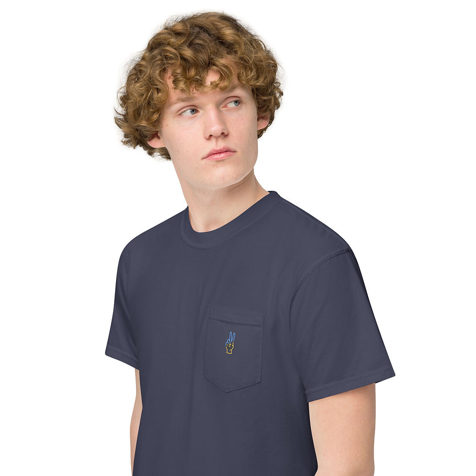 Miniature : Unisex garment-dyed pocket t-shirt