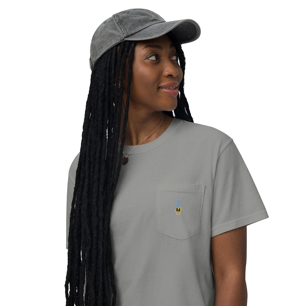 Miniature : Unisex garment-dyed pocket t-shirt