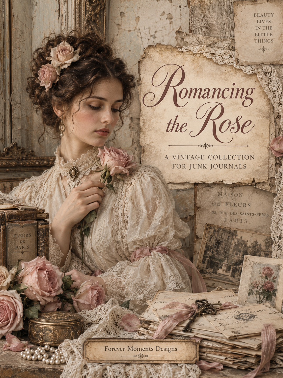 Romancing the Rose- Printable Junk Journal Kit