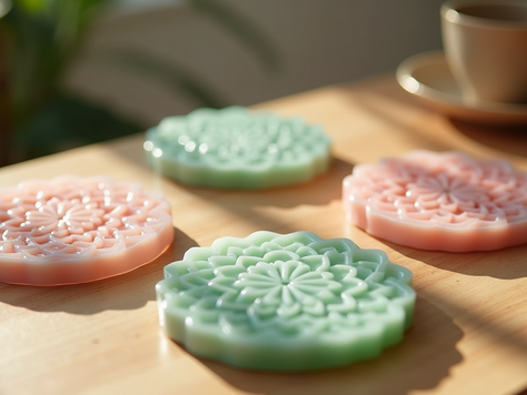 Découvrez nos sous-verres mandalas en résine faits main