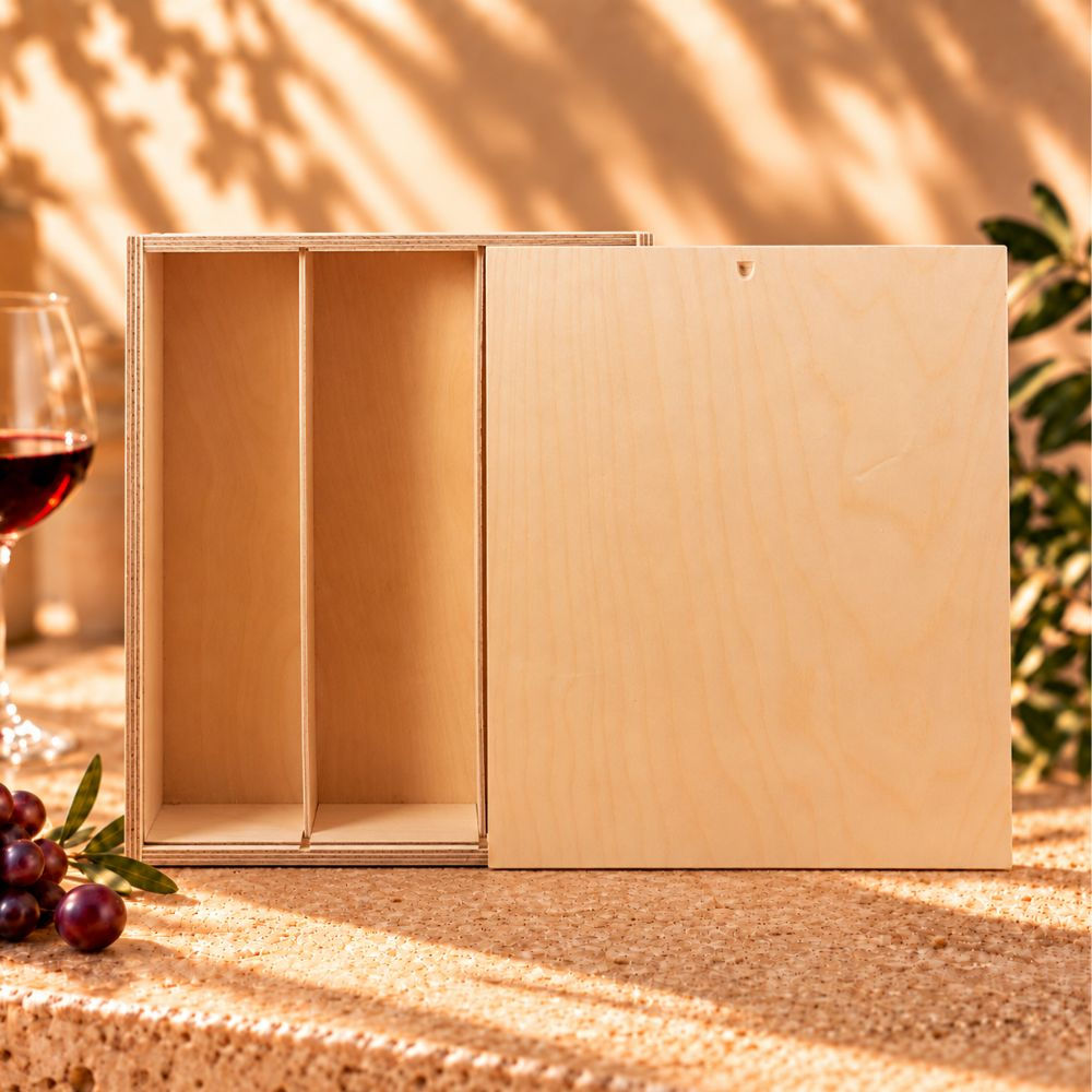 Premium Three Bottle Ply Wine Box