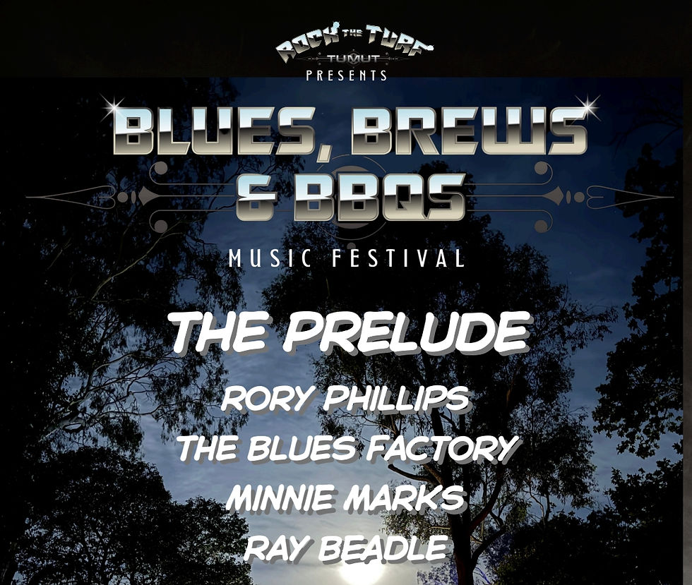 THE PRELUDE@TRBC - Exclusive Blues Brews & BBQs pre-festival gig