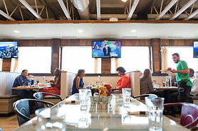 Customers dining at The Shack restaurant