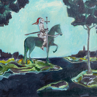 He comes in peace, 1/2 painting from Every Day Every Time series by Luka Širok