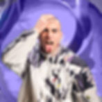 Member of the Gabbers community on a surreal background