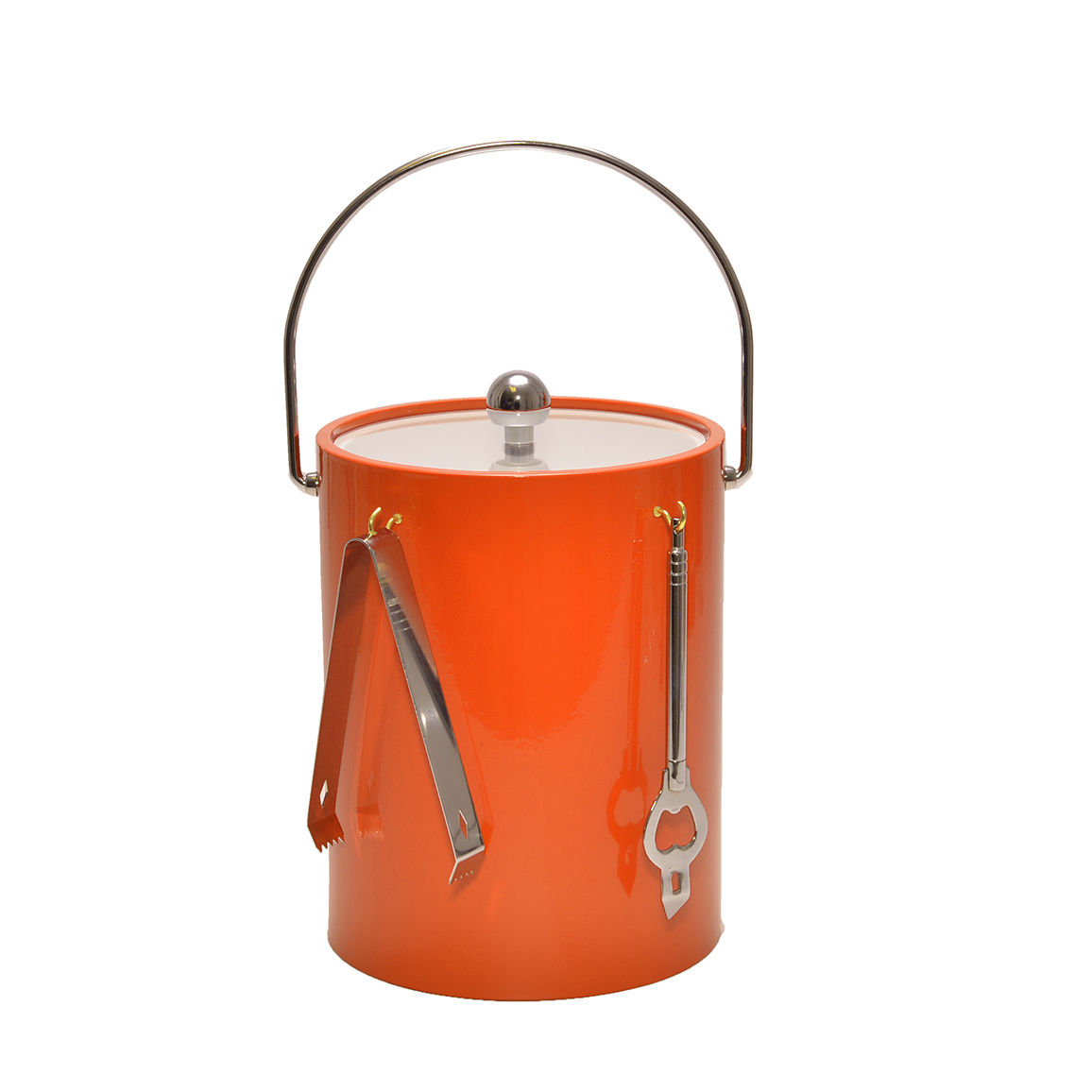 Orange 5 qt. Ice Bucket With Bar Tools