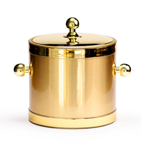 Brushed Gold with Metal Lid 3 qt. Ice Bucket mricebucket