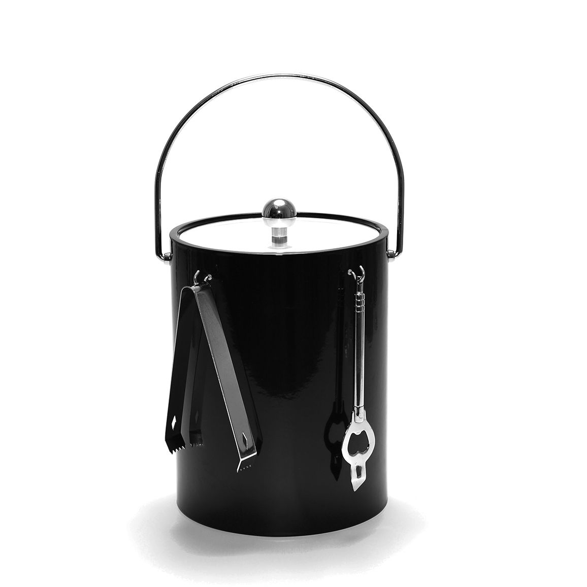 Black 5 qt. Ice Bucket With Bar Tools