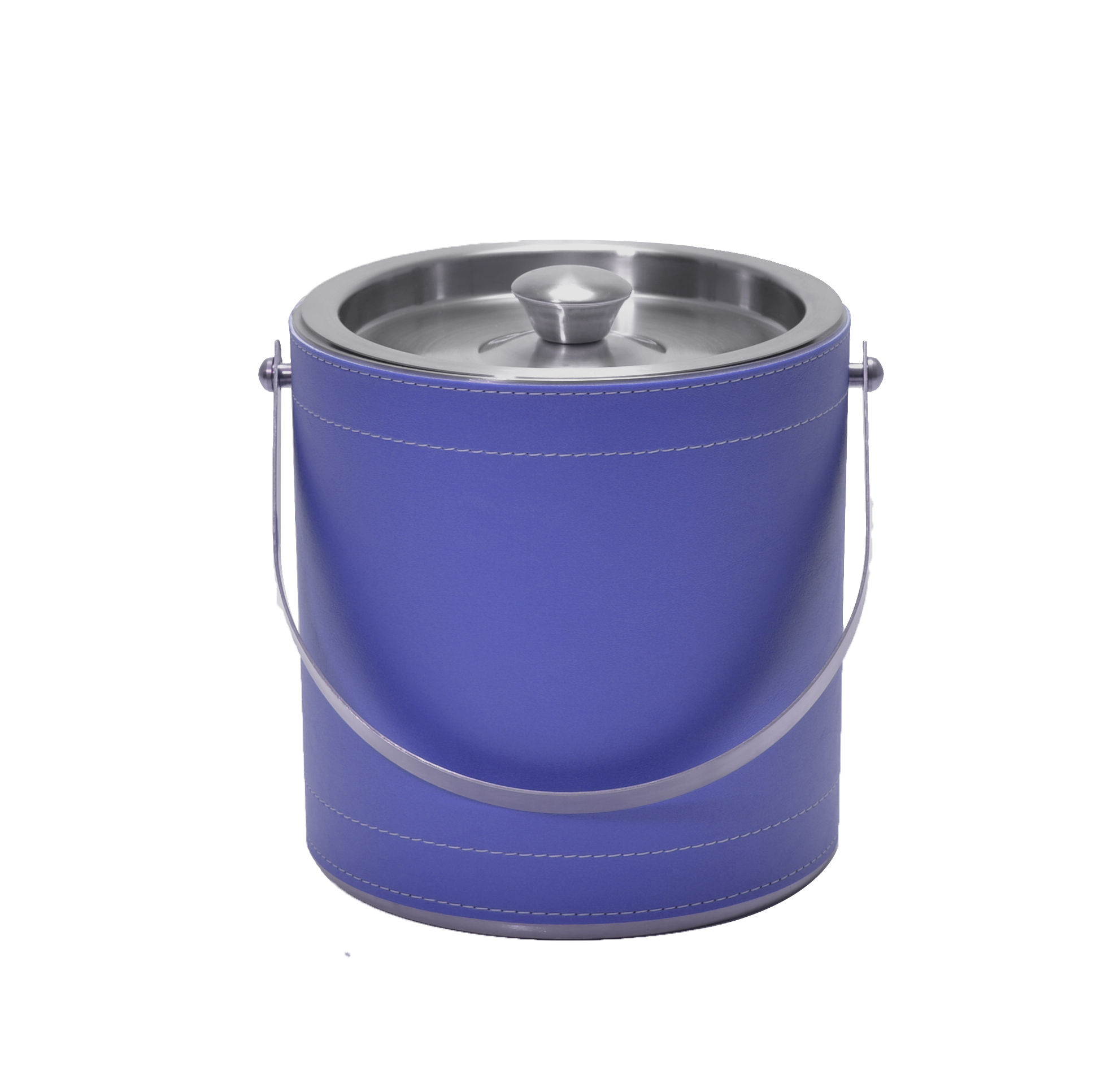 Blue Leatherette Stitched 3 QT. Ice Bucket