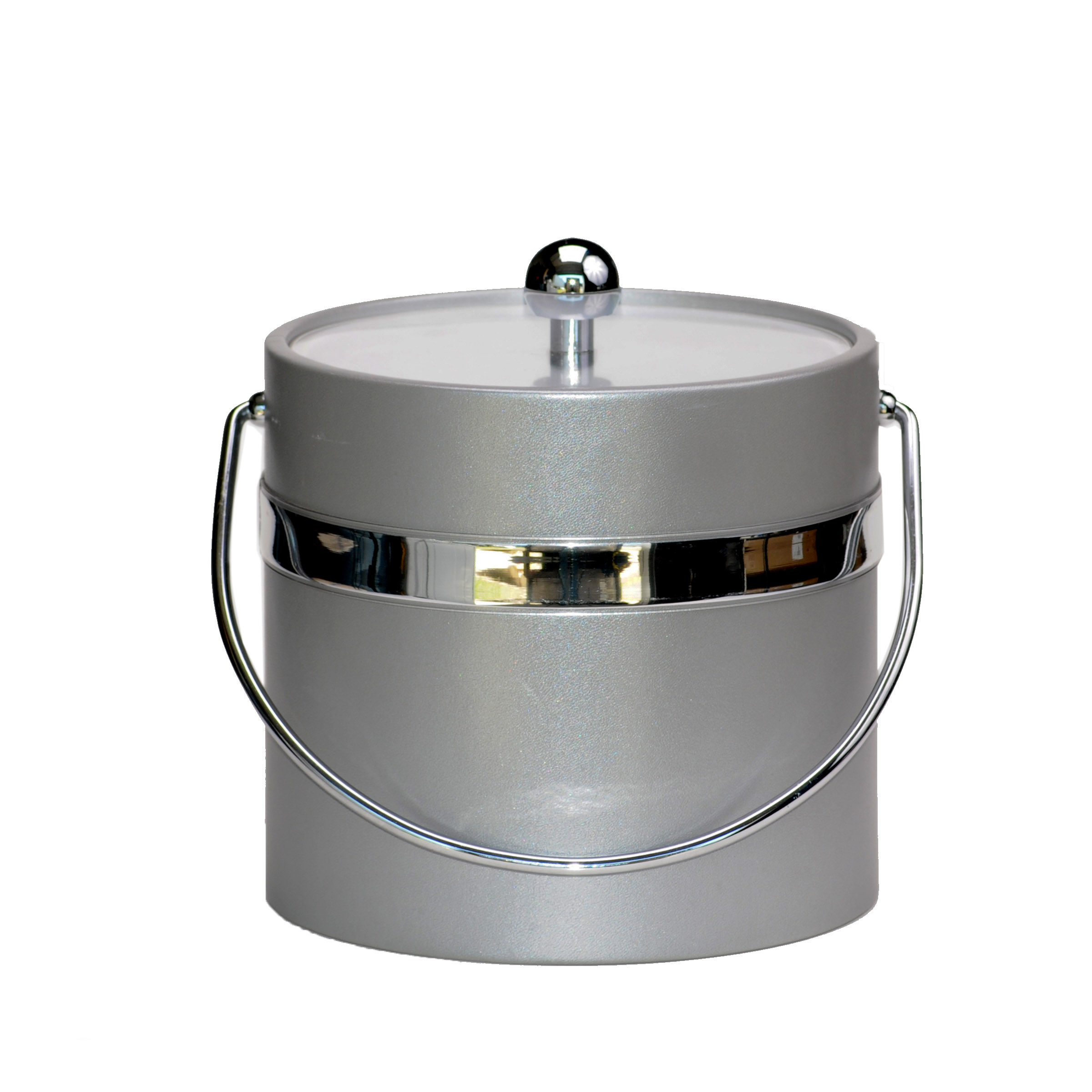 Silver Castl w Single Silver Band 3 qt. Ice Bucket