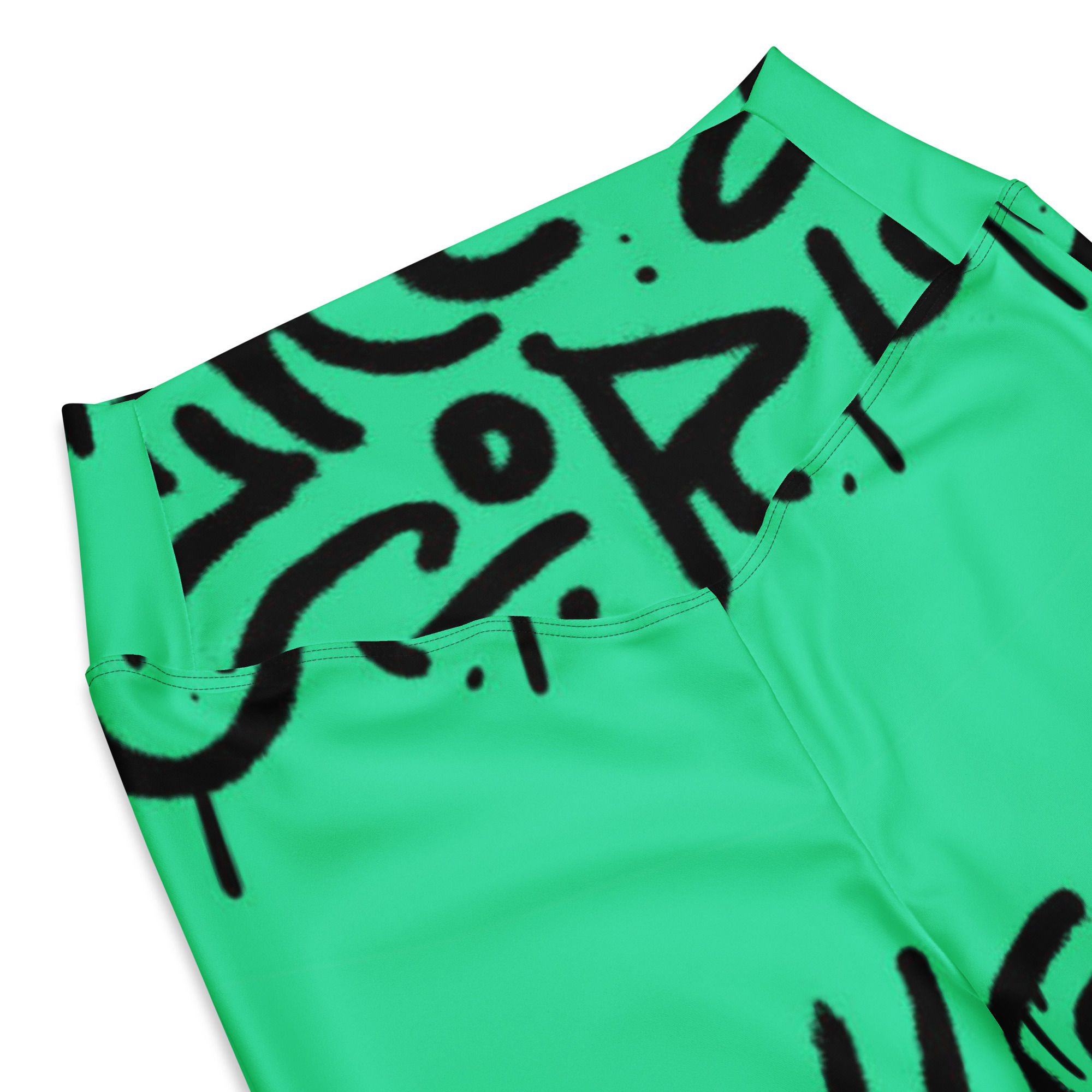 "Fight like a girl" flare leggings high-waisted