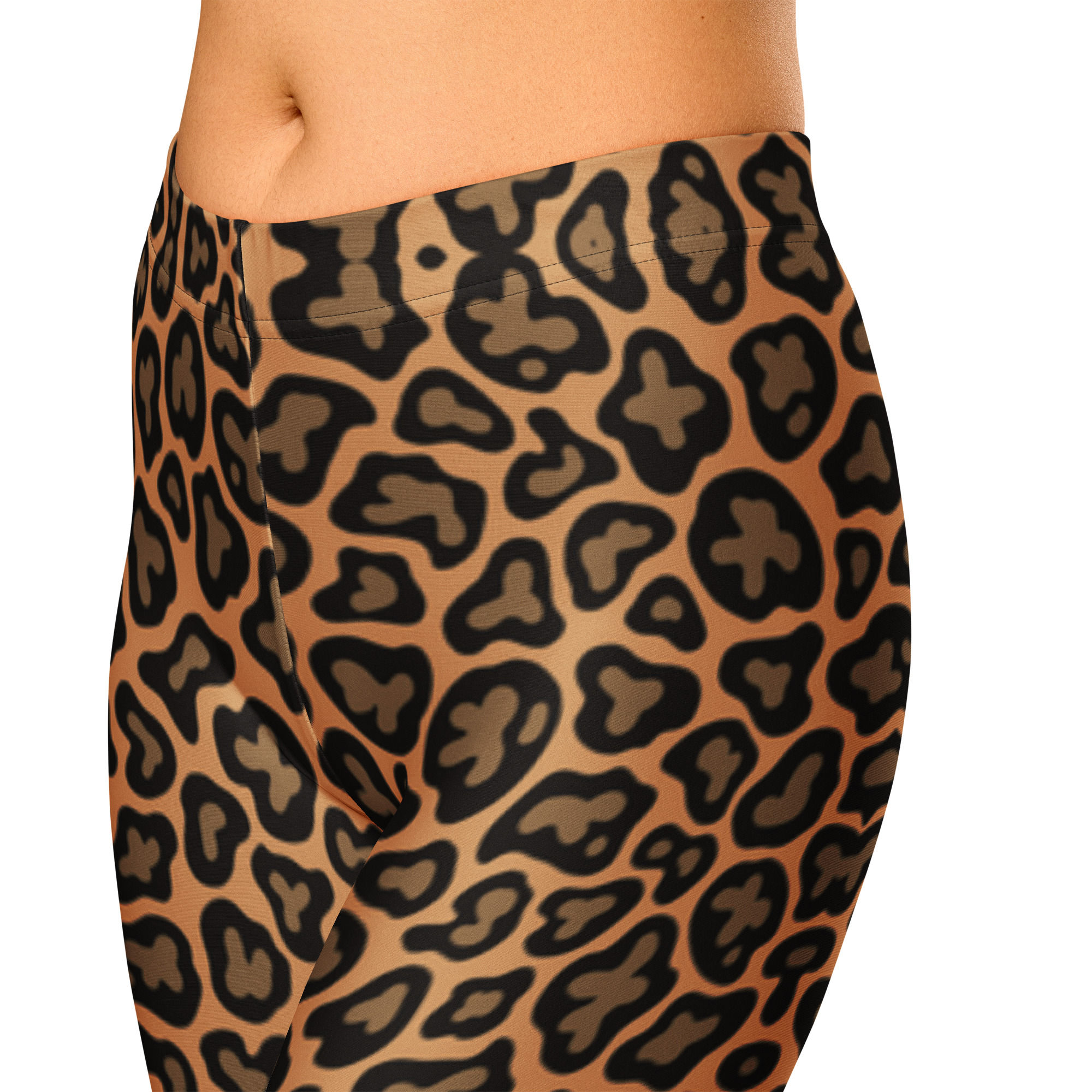 Leopard mid-rise capri leggings