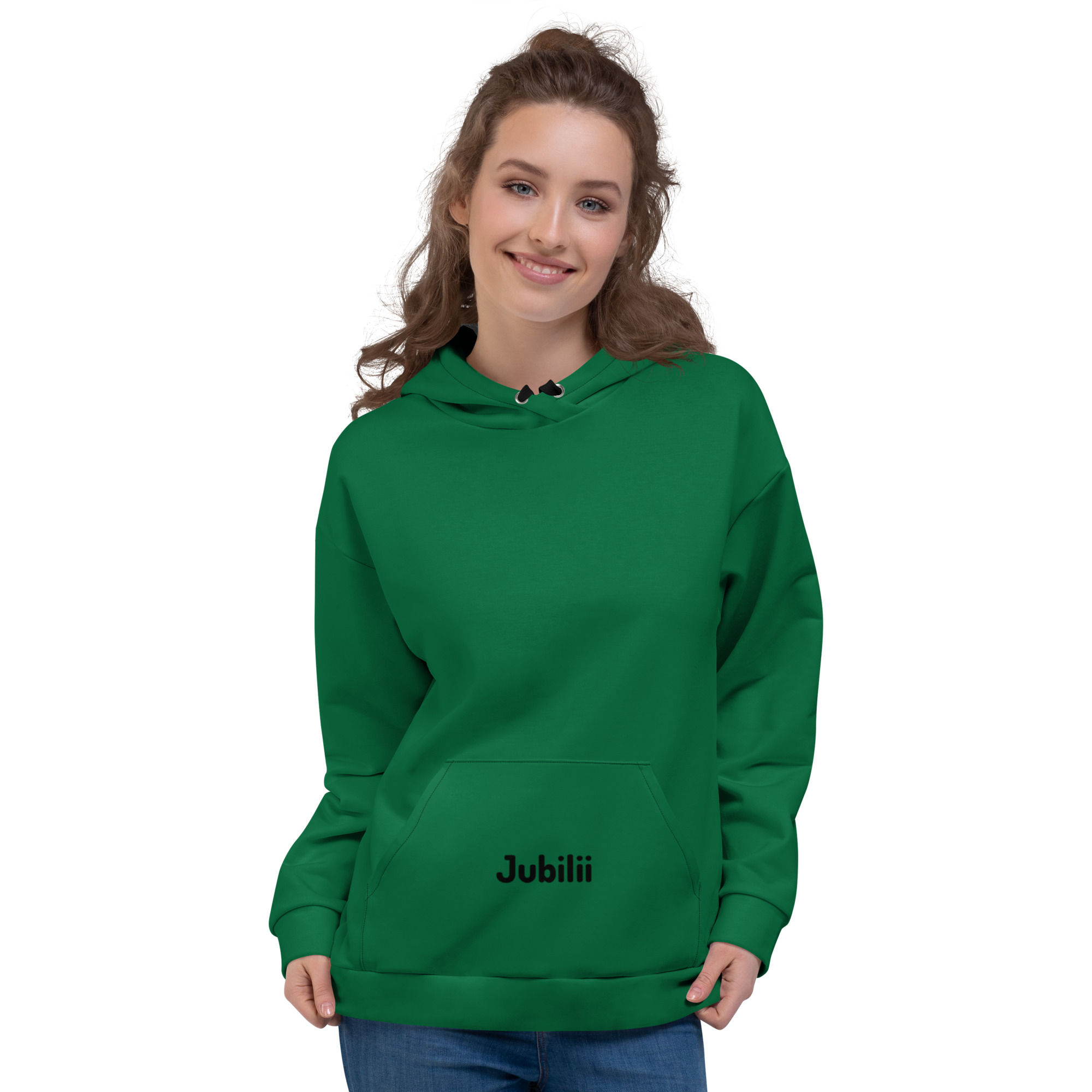 Green Recycled Unisex Hoodie 2XS-6XL looser fit soft and comfortable
