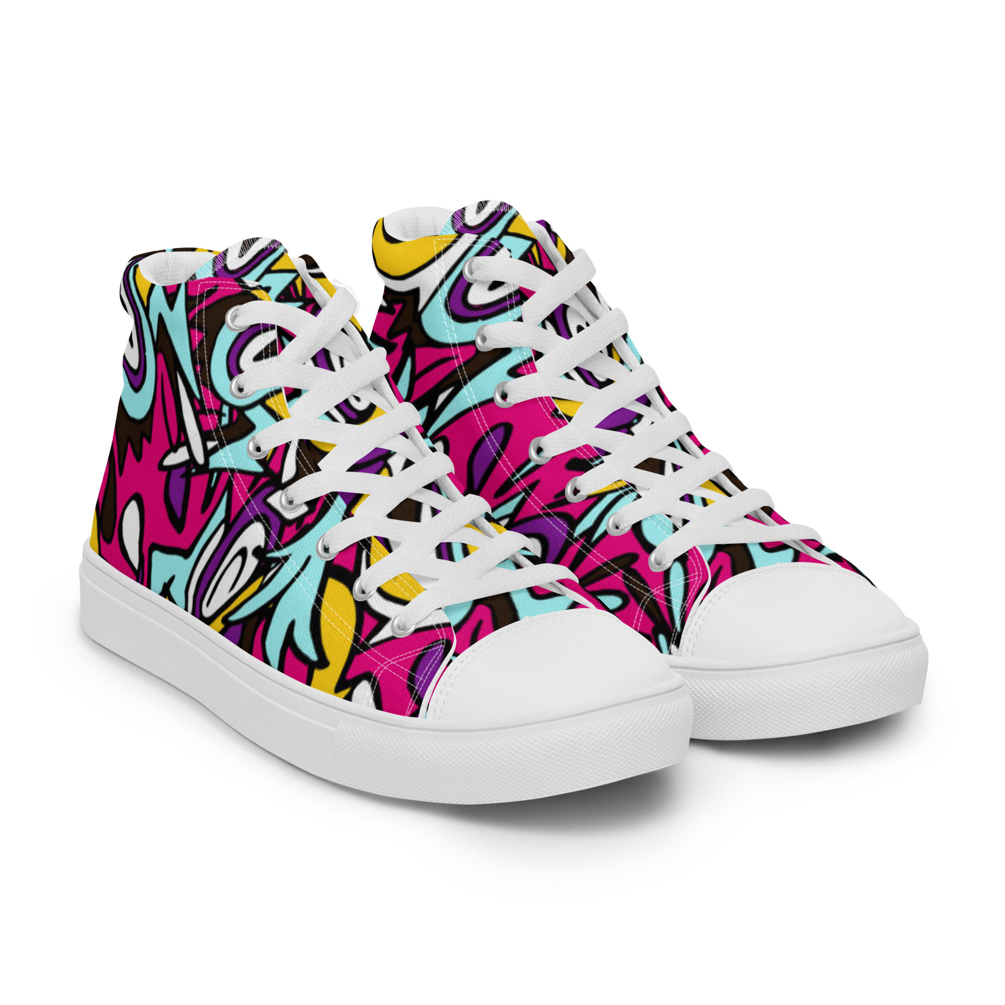 Colorful women high top trainers shoes