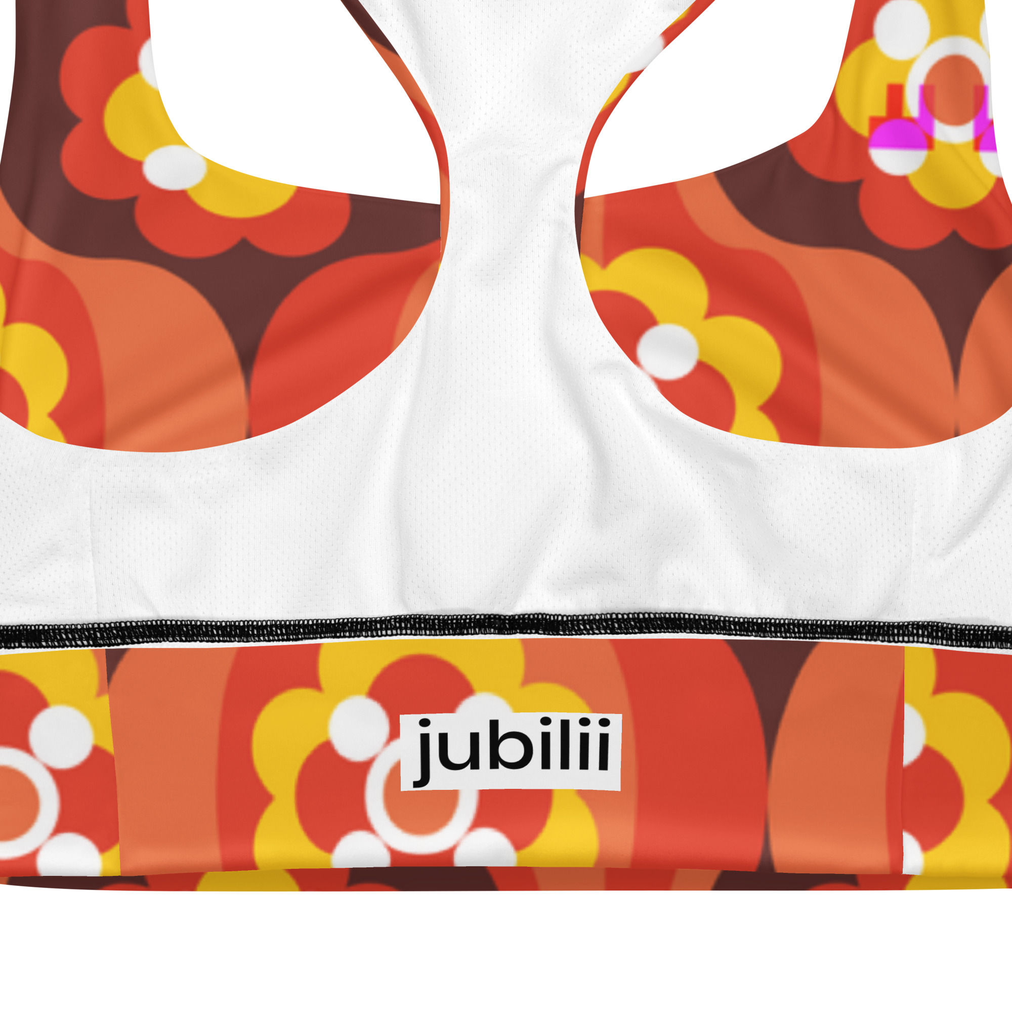 Vintage style longline sports bra high intensity