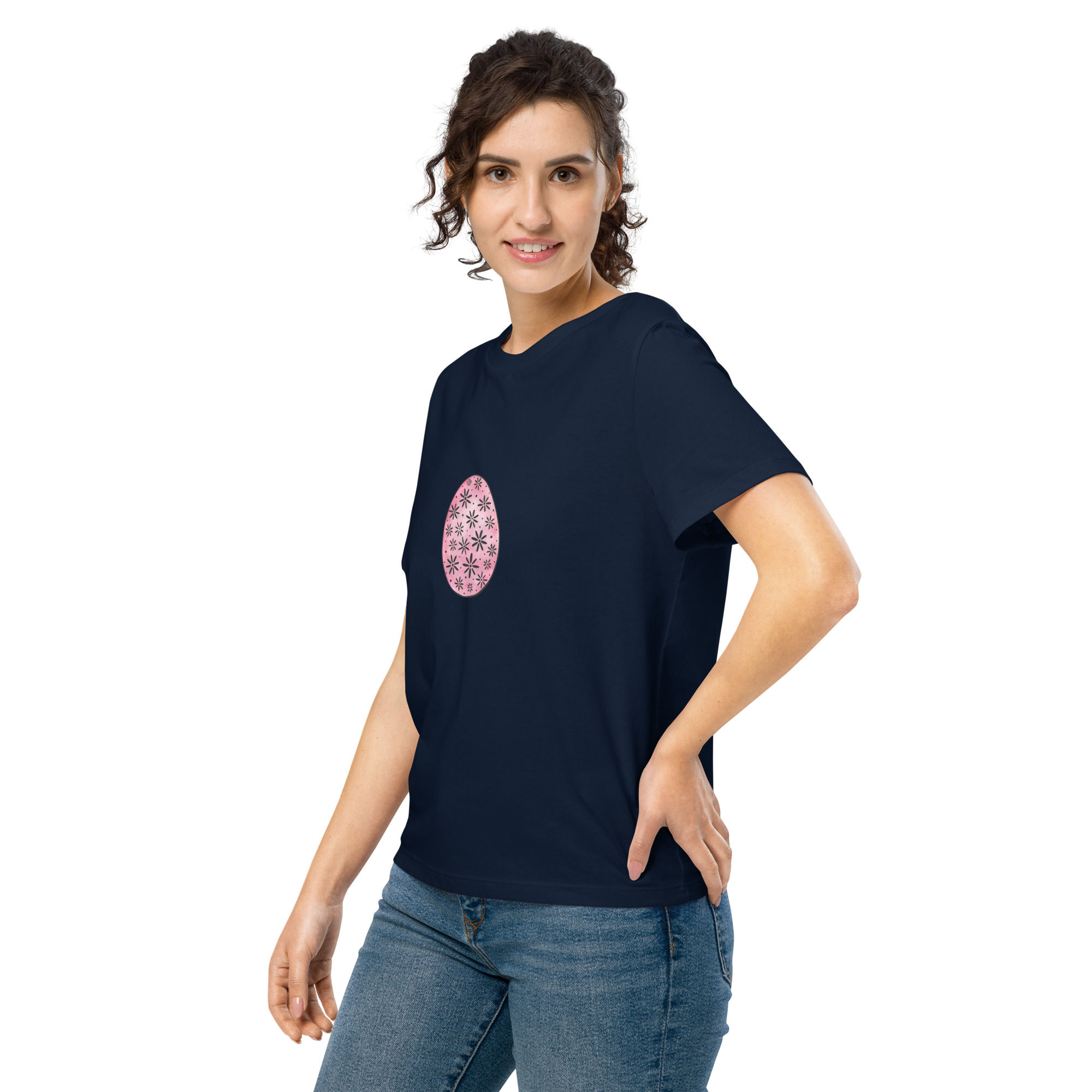 Black women’s organic ribbed neck t-shirt