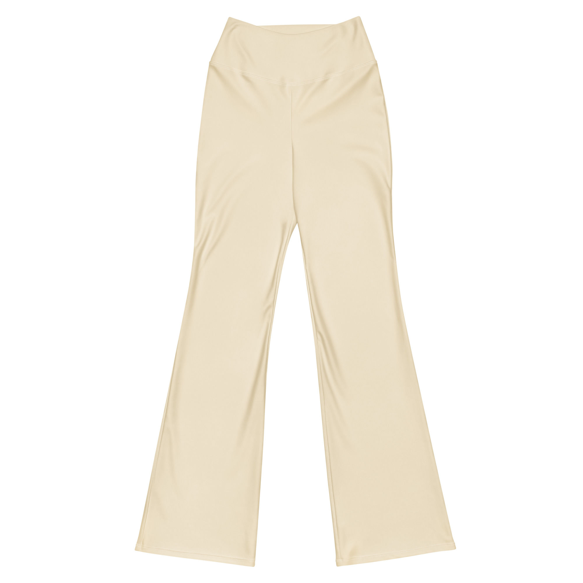 Bone color flare leggings high-waisted flared bottom
