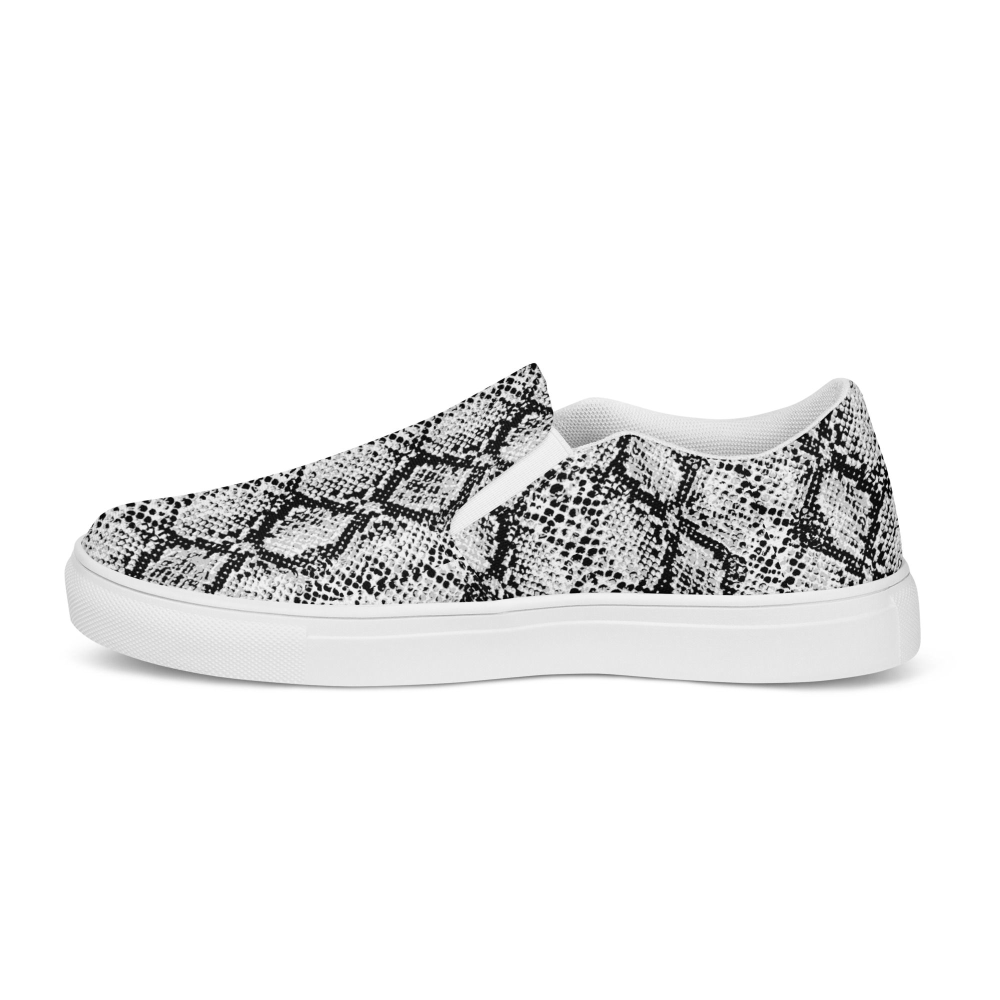 Animal print womens slip-on canvas shoes