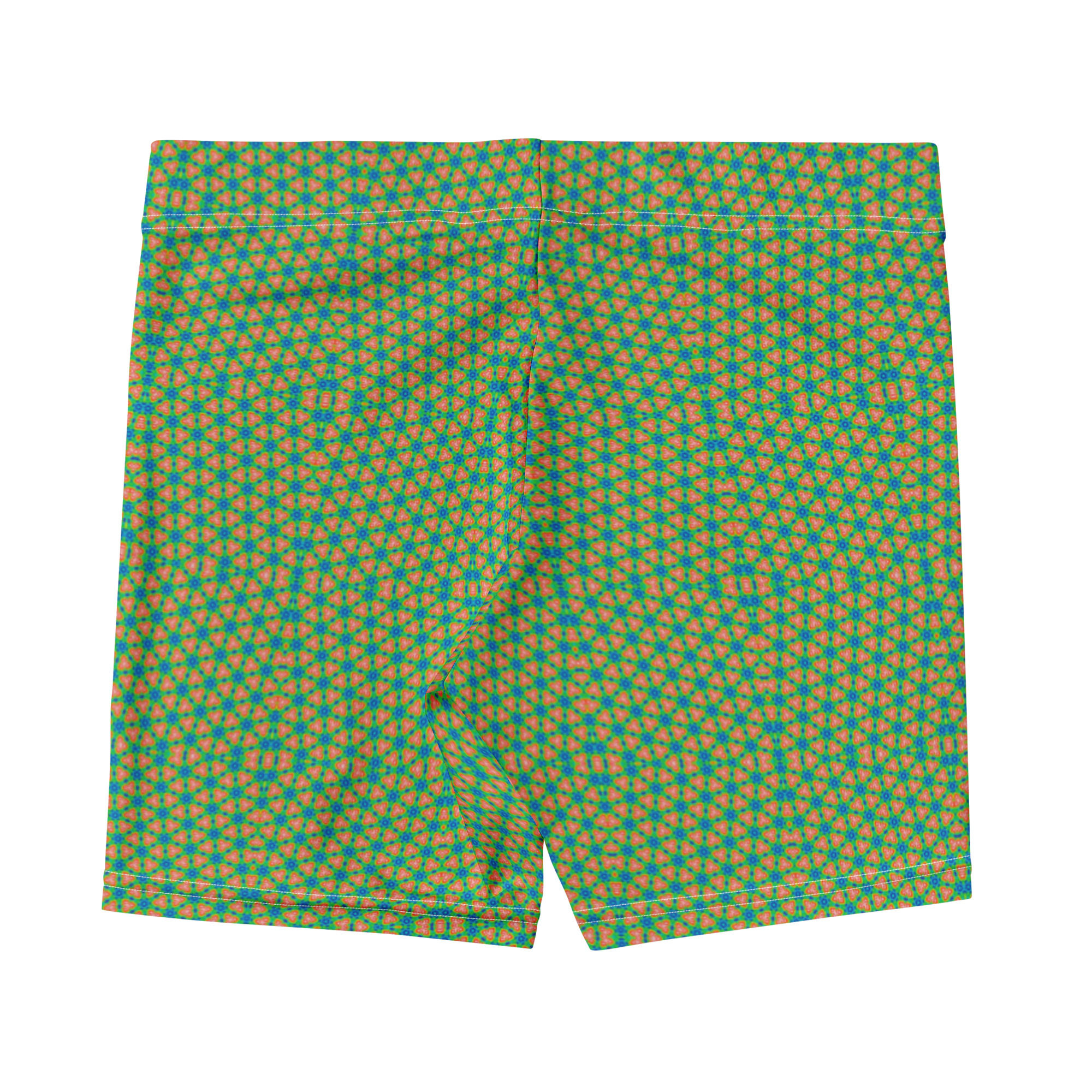 Green design bike short elastic waistband