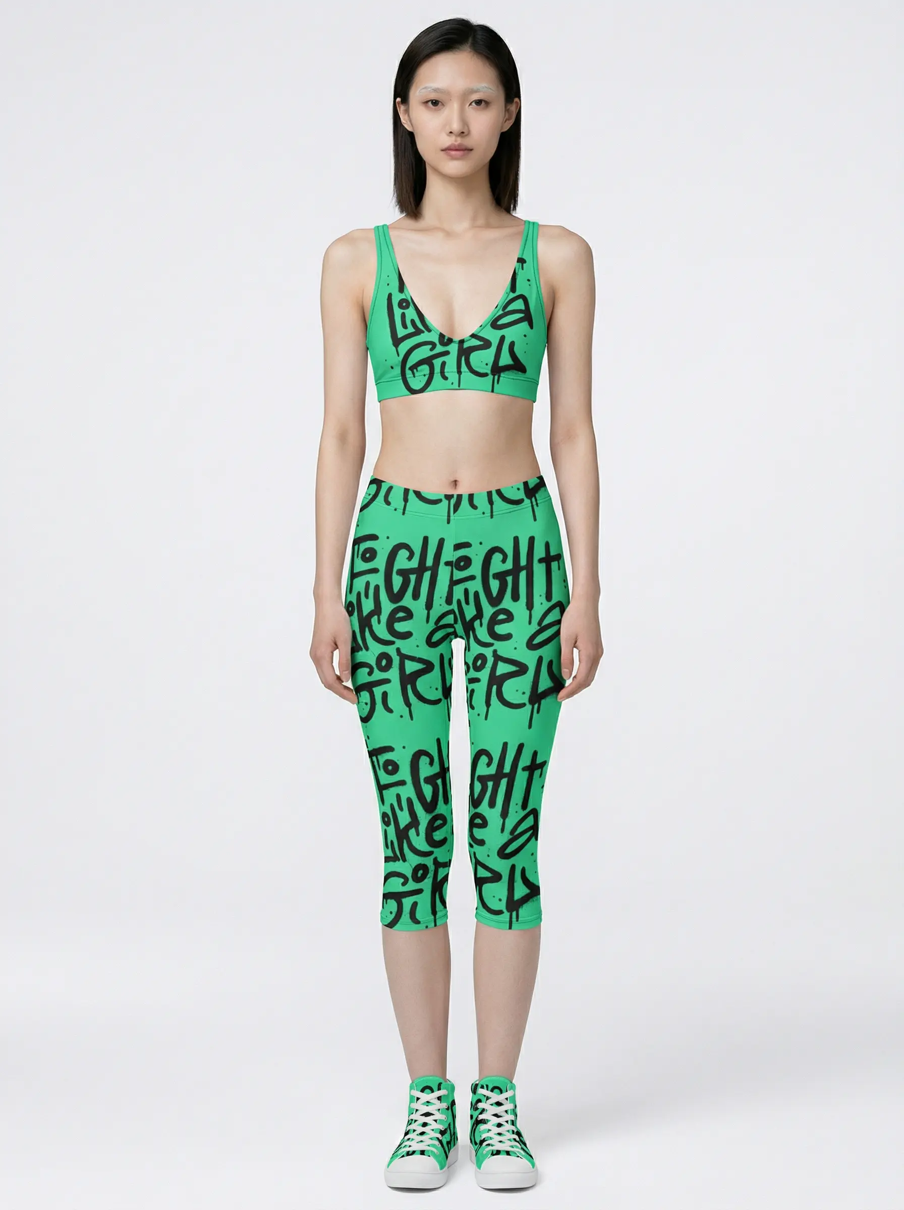 "Fight like a girl" padded bra top