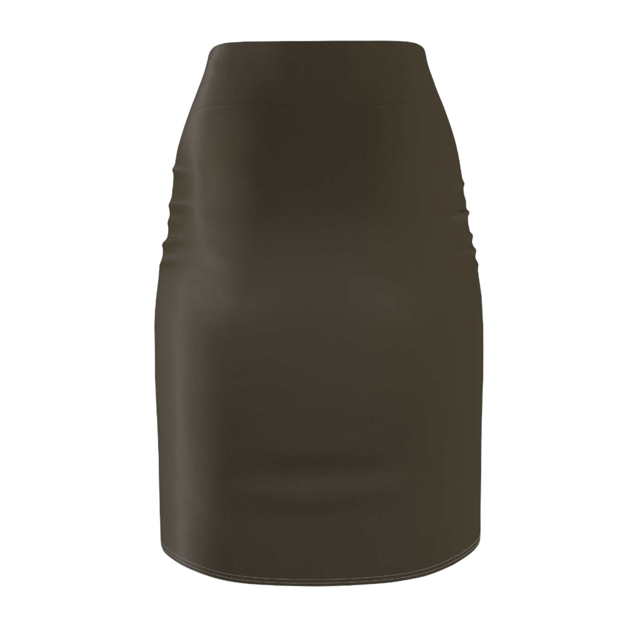 Charcoal heather pencil skirt mid waist fit elastic waistband