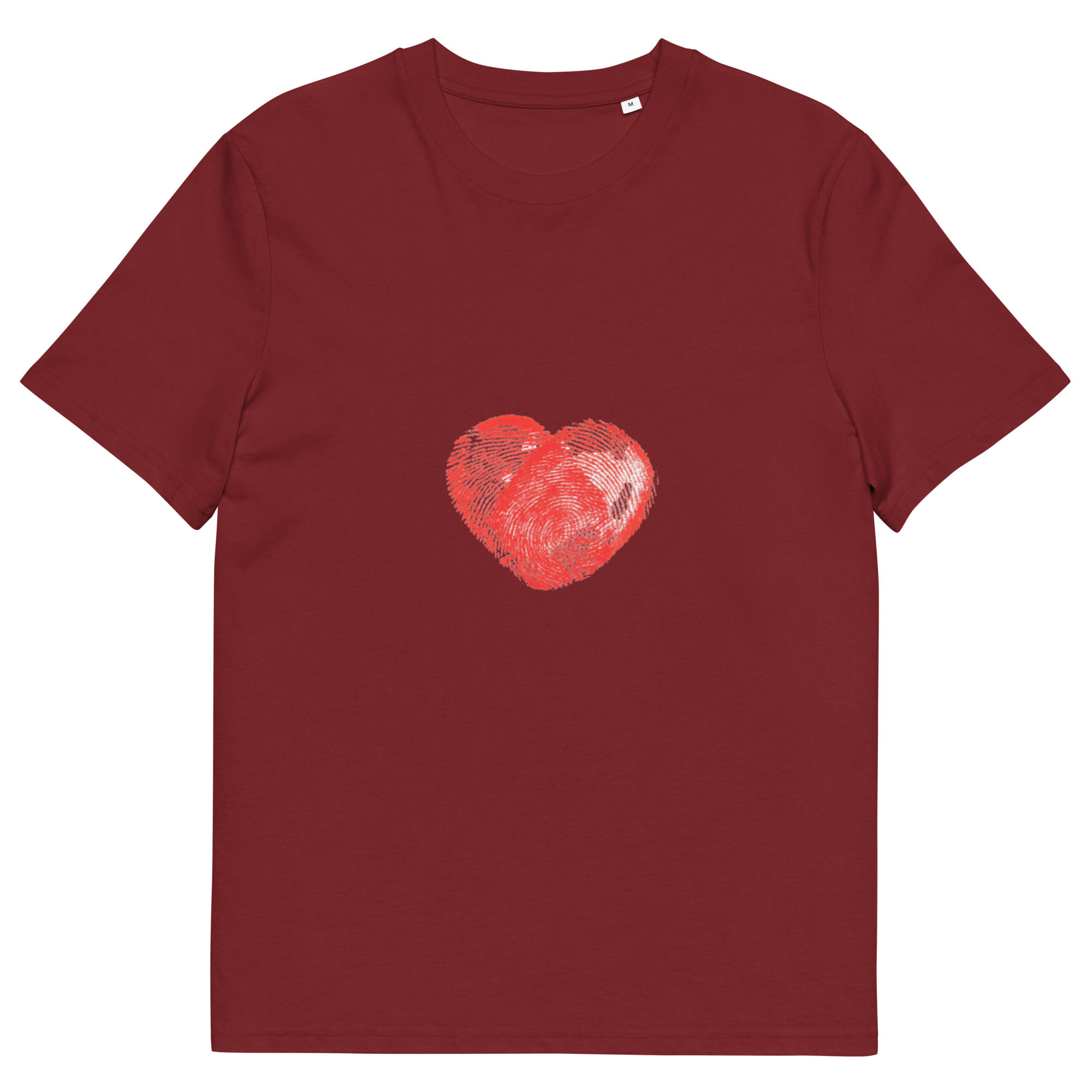 Heart print Unisex Organic Cotton T-Shirt S-5XL Regular fit extra comfortable
