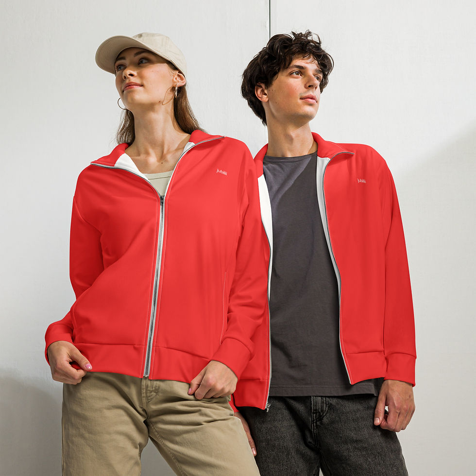 Heart red unisex track jacket extra comfort