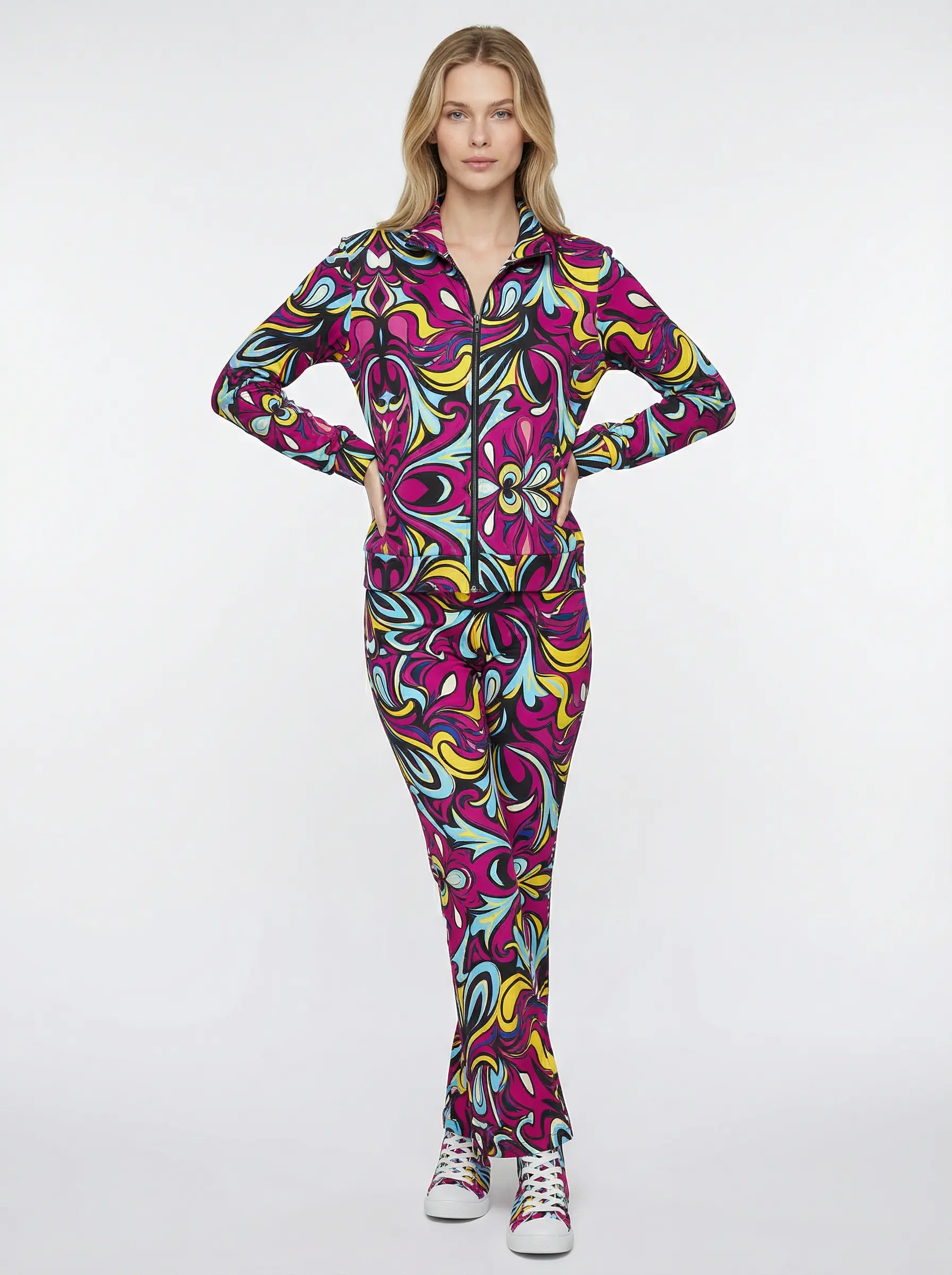 Colorful flare leggings