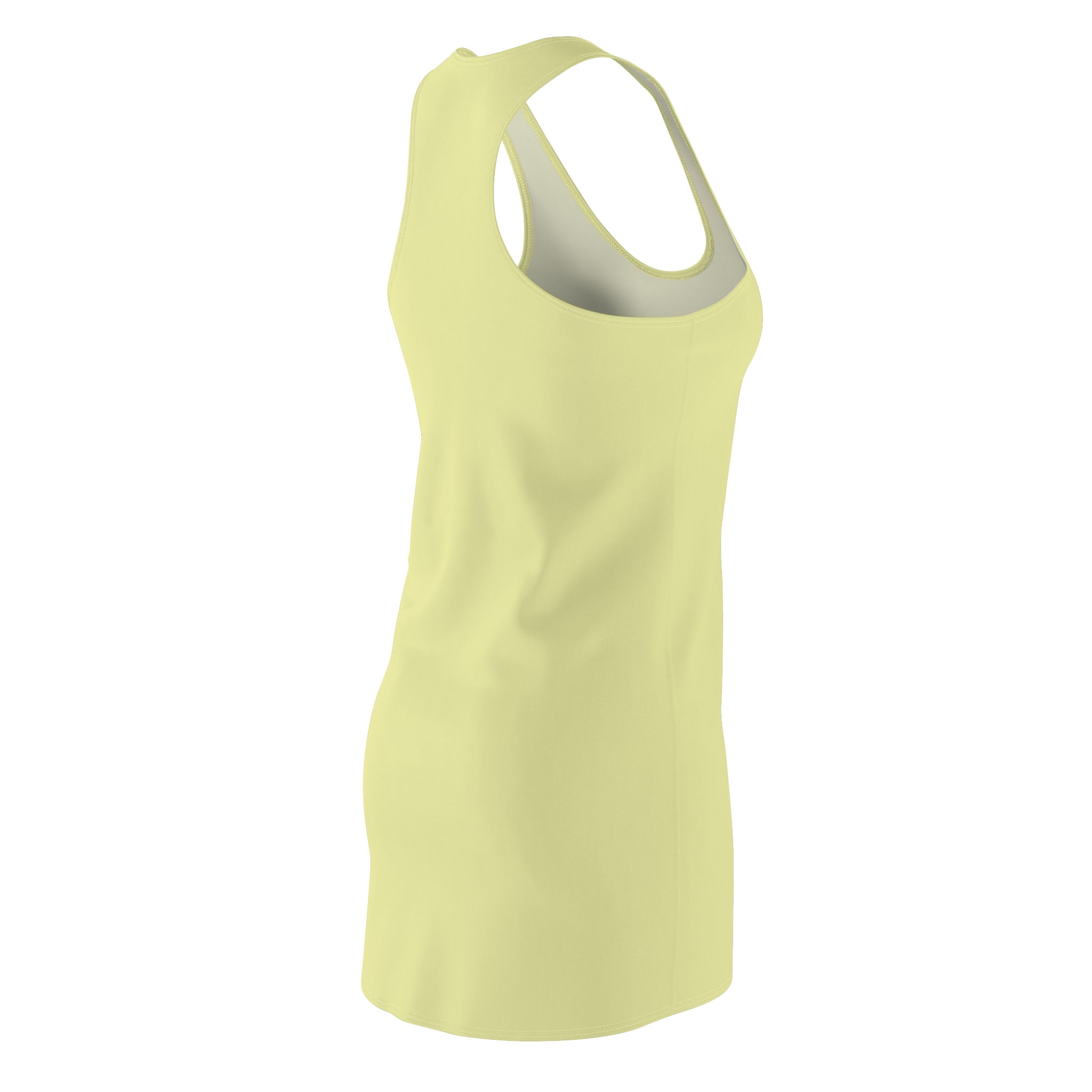 Yellow pastel Racerback Dress Sporty fit XS – 2XL feminine and stylish