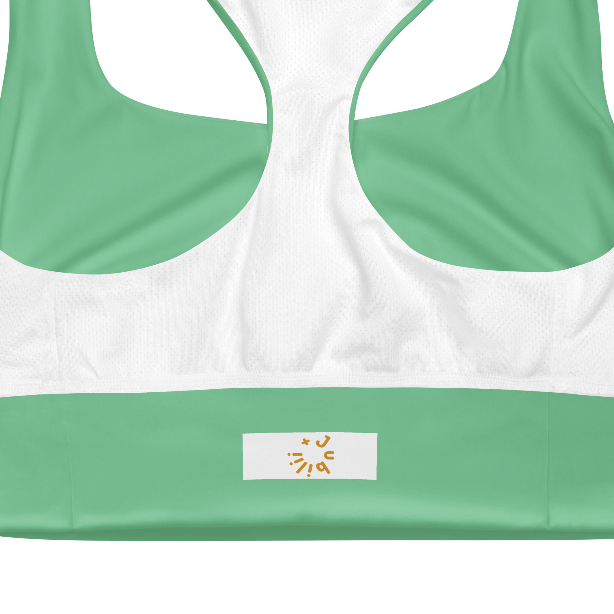 Summer green color longline sports bra