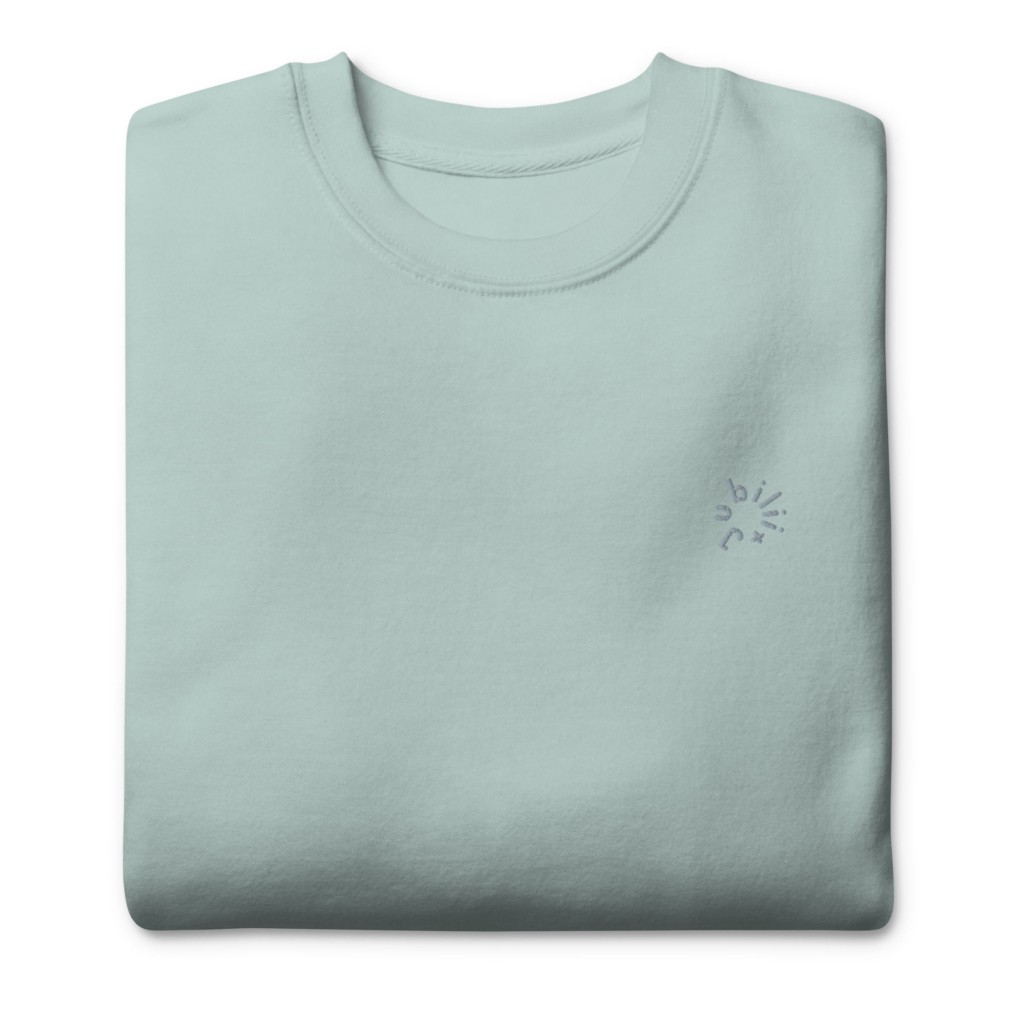 Embroidered logo agave color unisex premium sweatshirt