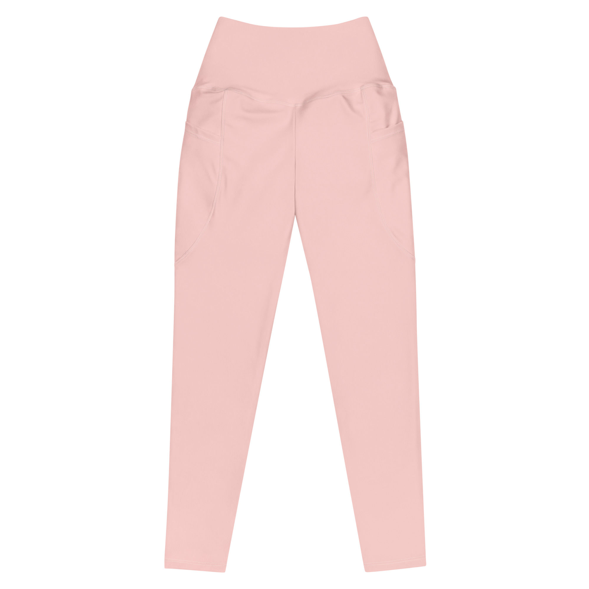 Light pink yoga leggings side pockets