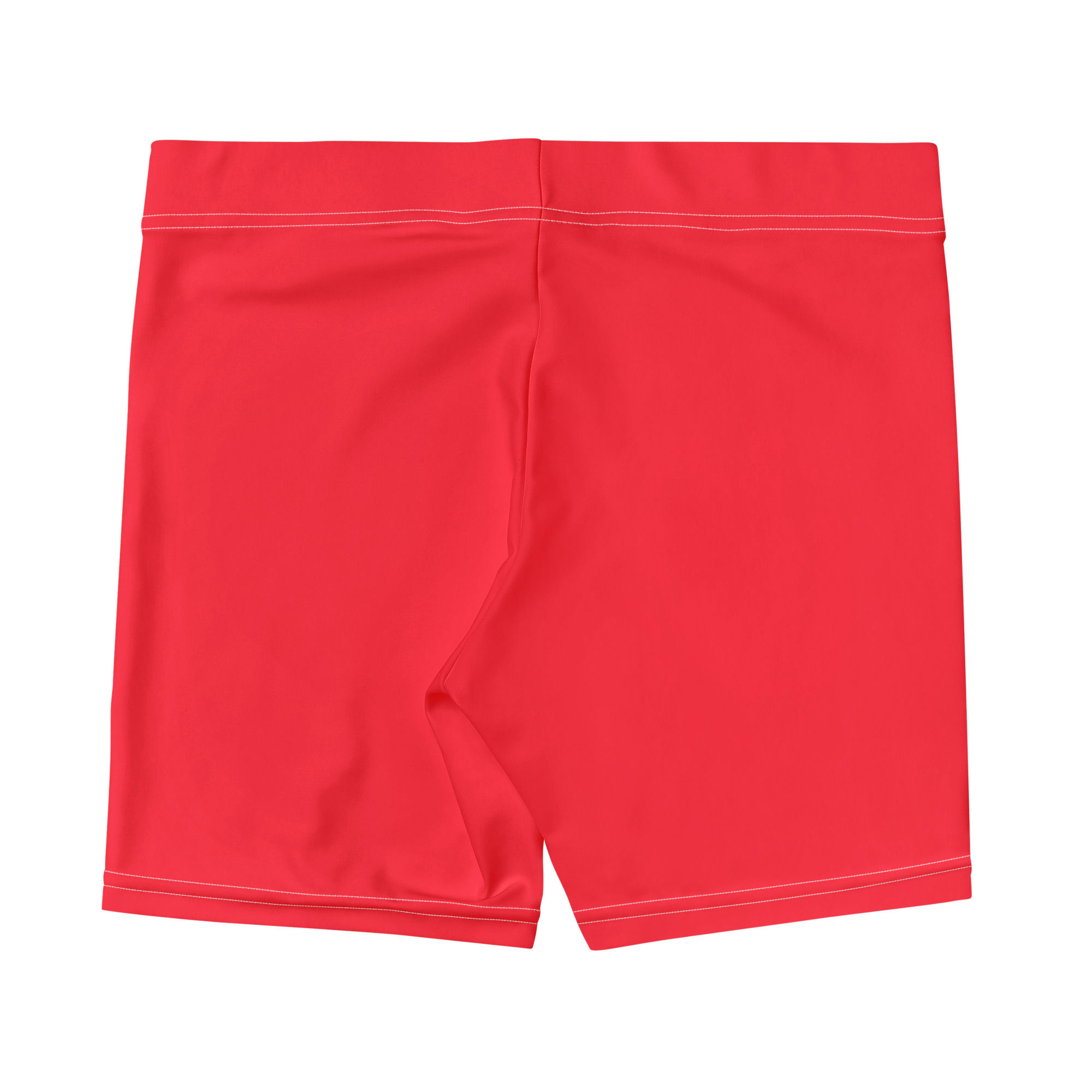 Team red mid-rise elastic waistband bike short
