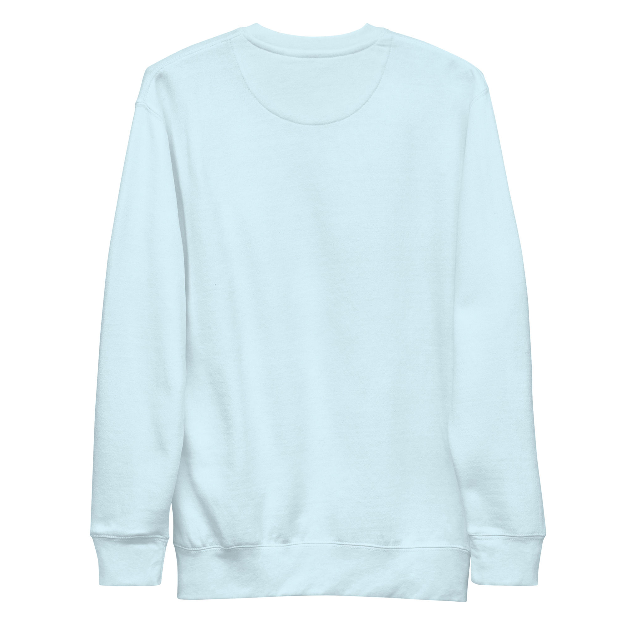 Embroidered logo sky blue unisex premium sweatshirt