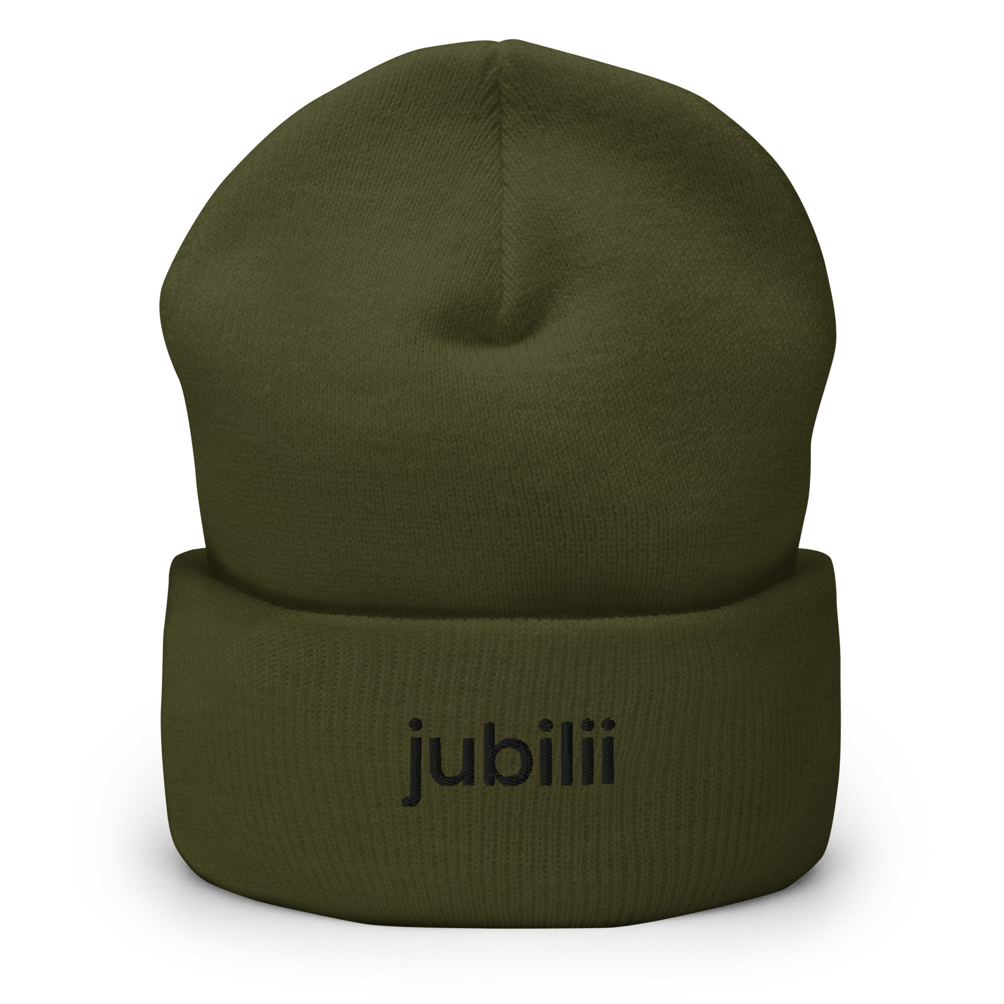 Green logo unisex cuffed beanie hat