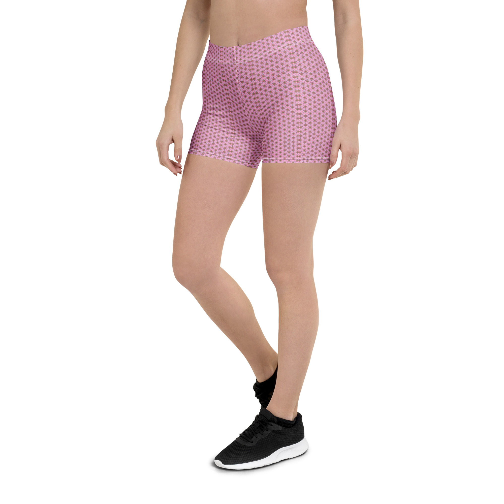 Pink bike short elastic waistband