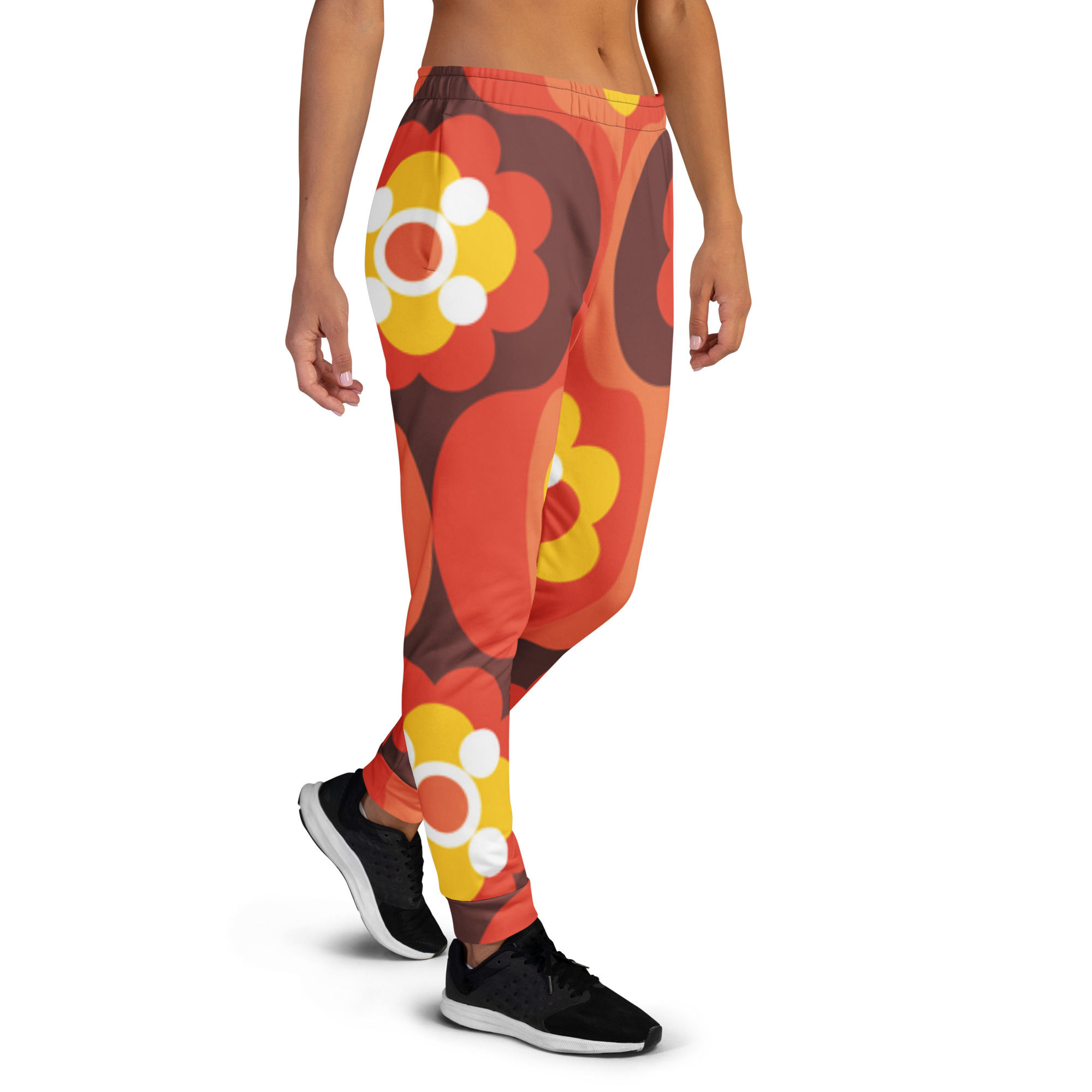 Vintage style Recycled Womens Joggers XS-3XL slim fit Elastic waistband pockets