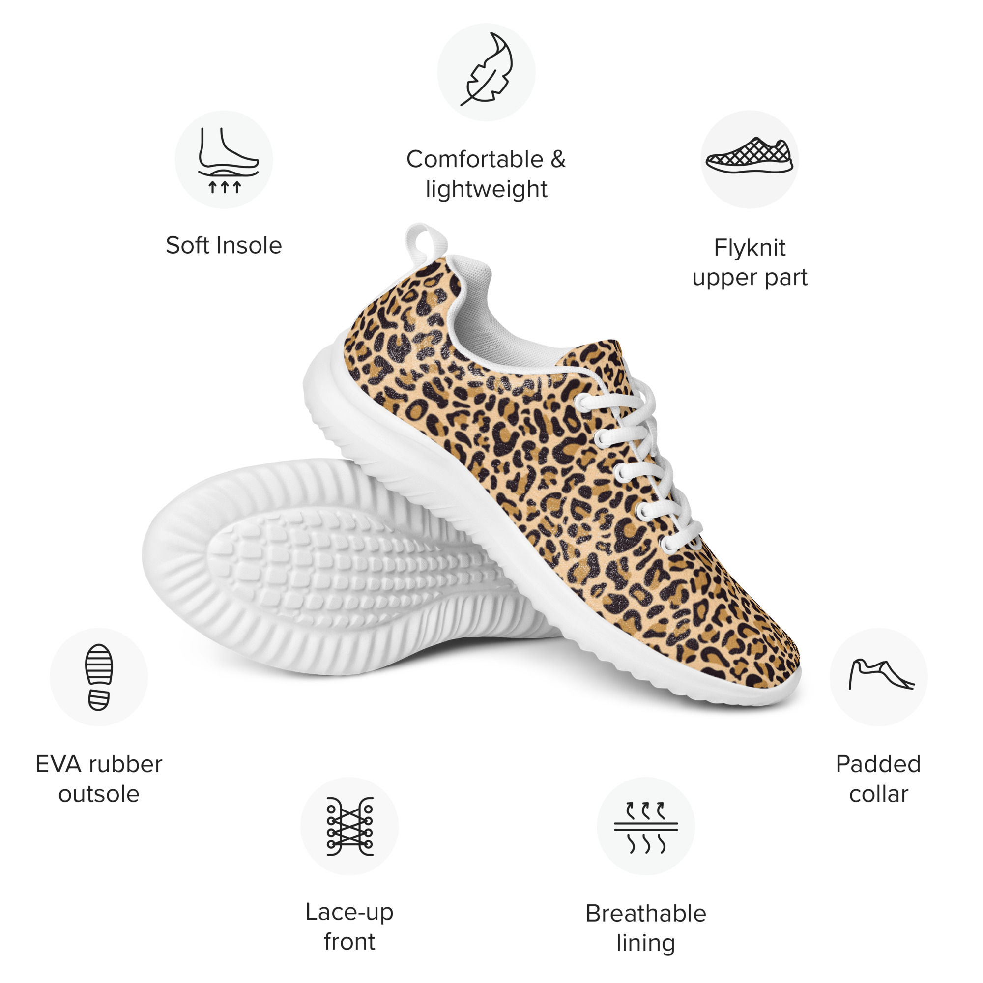 leopard design women’s athletic shoes