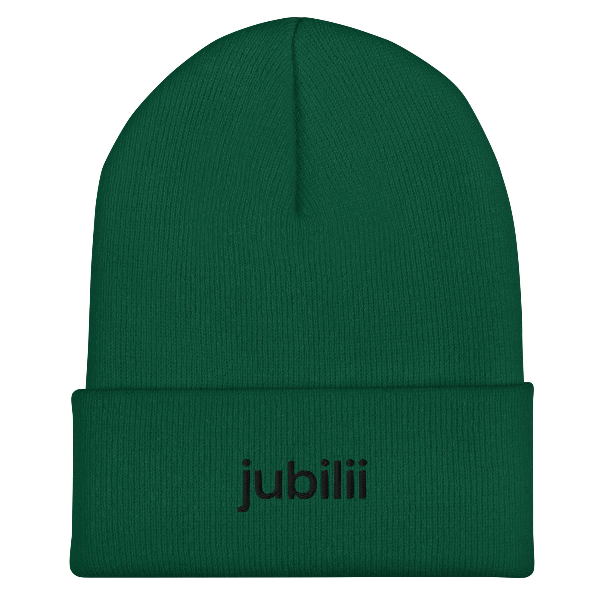 Green logo unisex cuffed beanie hat