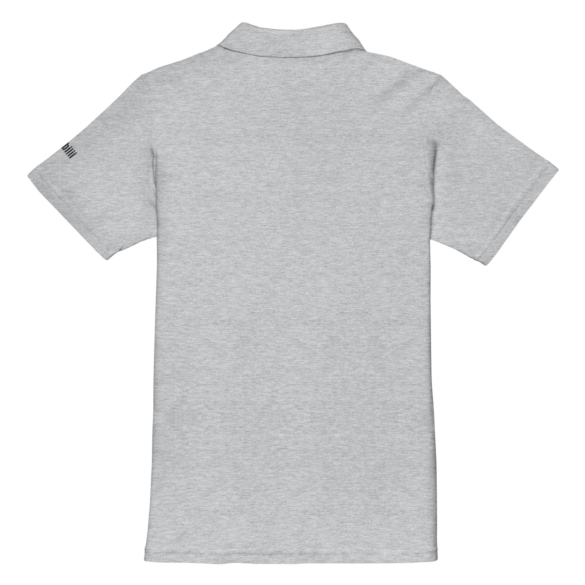 Women pique polo shirt Grey/white Bee Embroidered S-2XL 100% cotton flattering