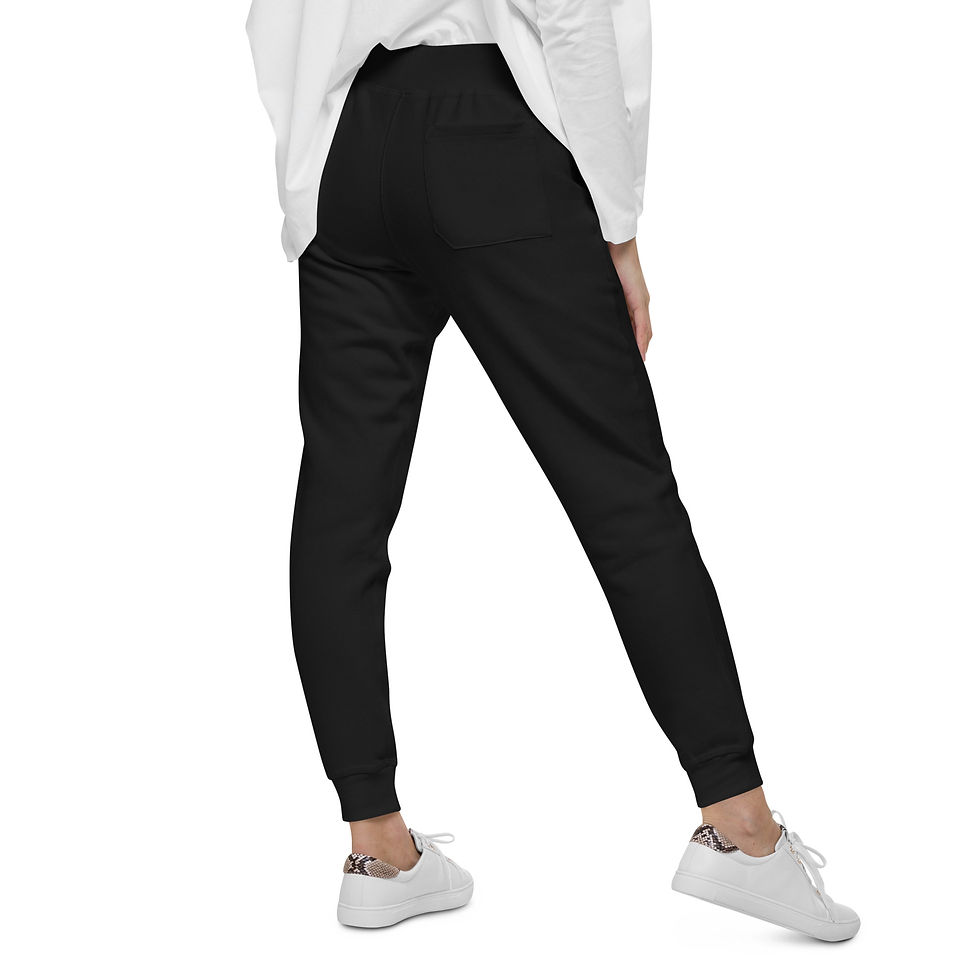 Black Unisex Fleece Sweatpants XS-2XL 100% cotton extra comfort 2 cross pockets