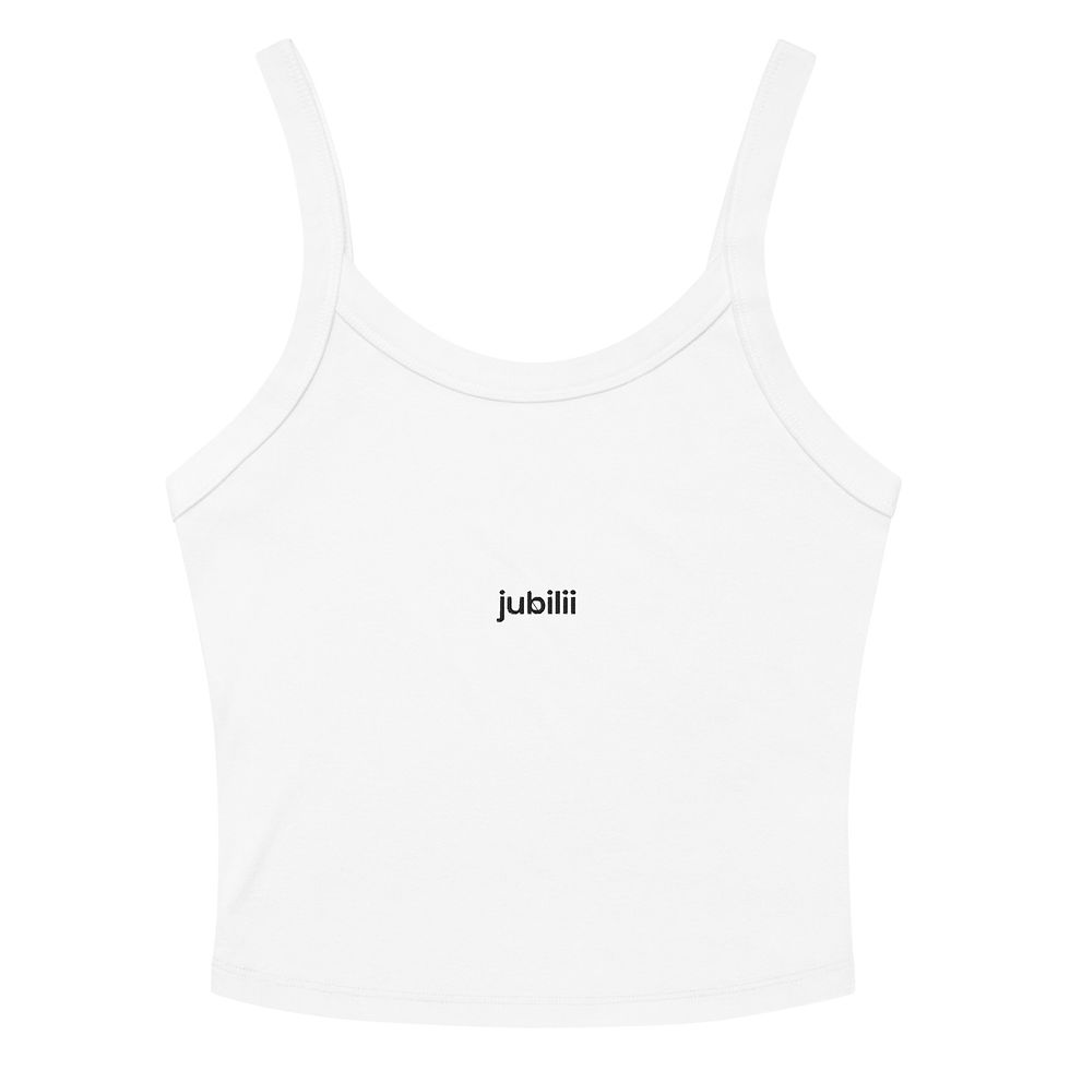 Thumbnail: Embroidered logo white micro-rib tank top soft Airlume cotton