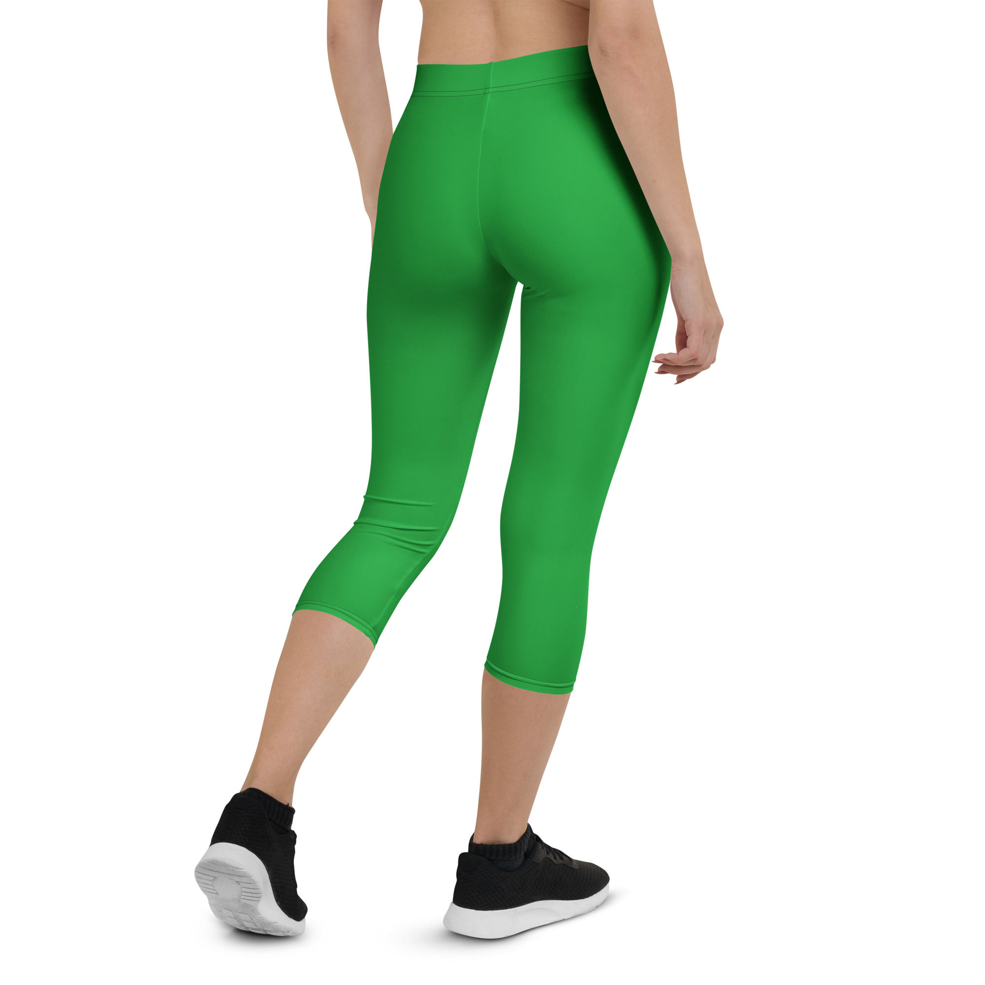 Tree green mid-rise capri leggings