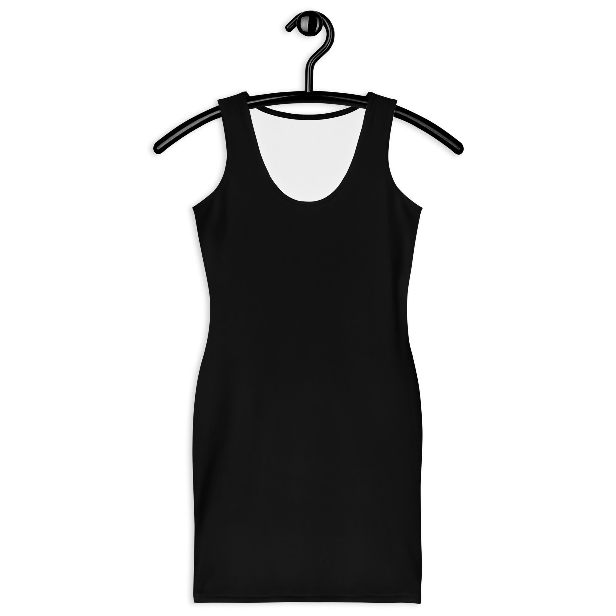 Black mini dress snugly fit