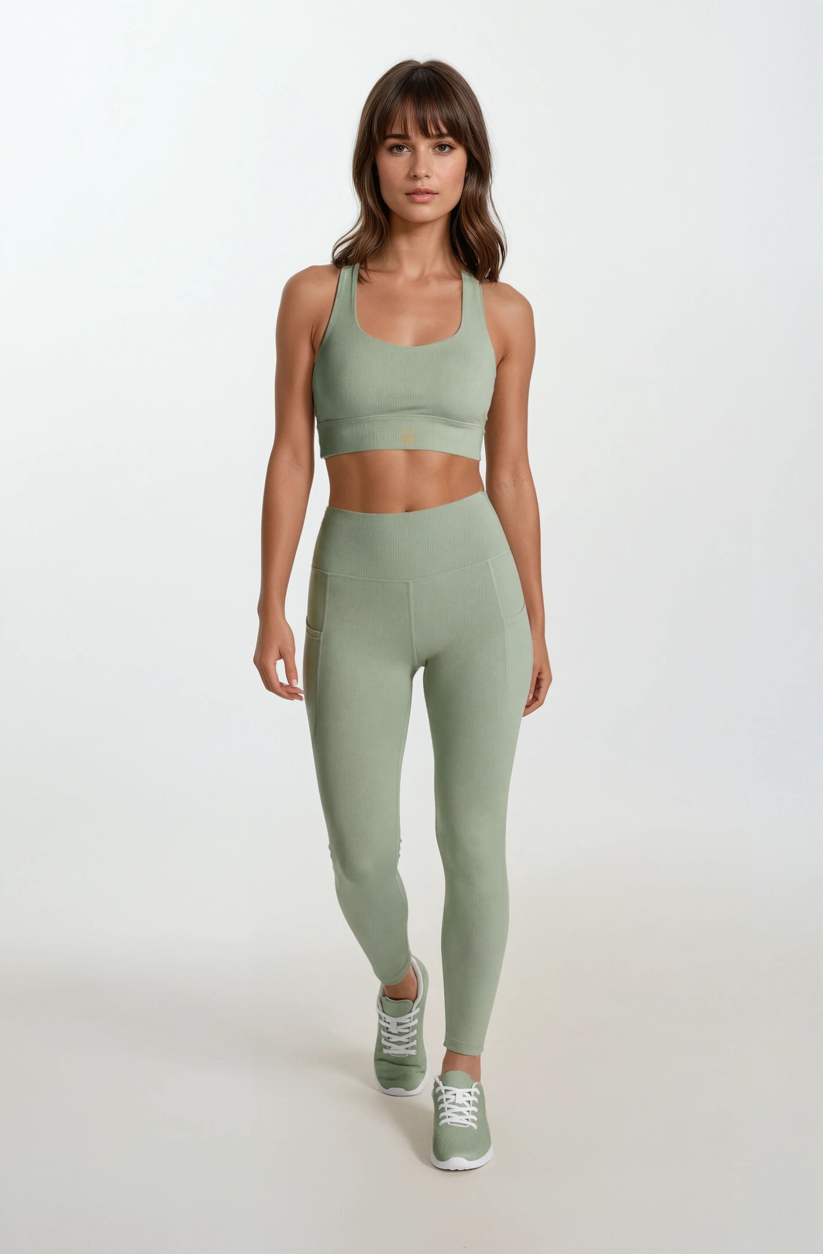 Heathered grey color women’s athletic shoes