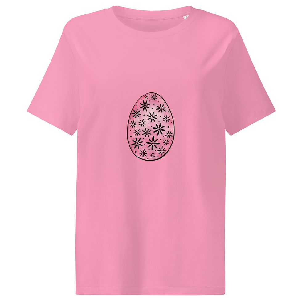 Pink women’s organic ribbed neck t-shirt