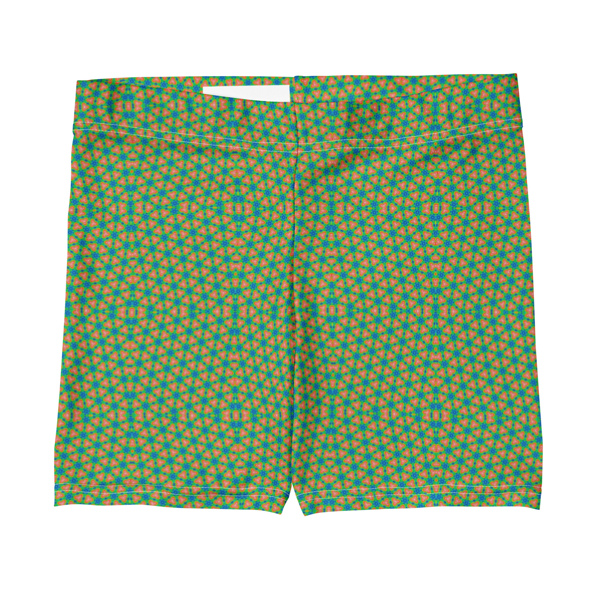 Green design bike short elastic waistband